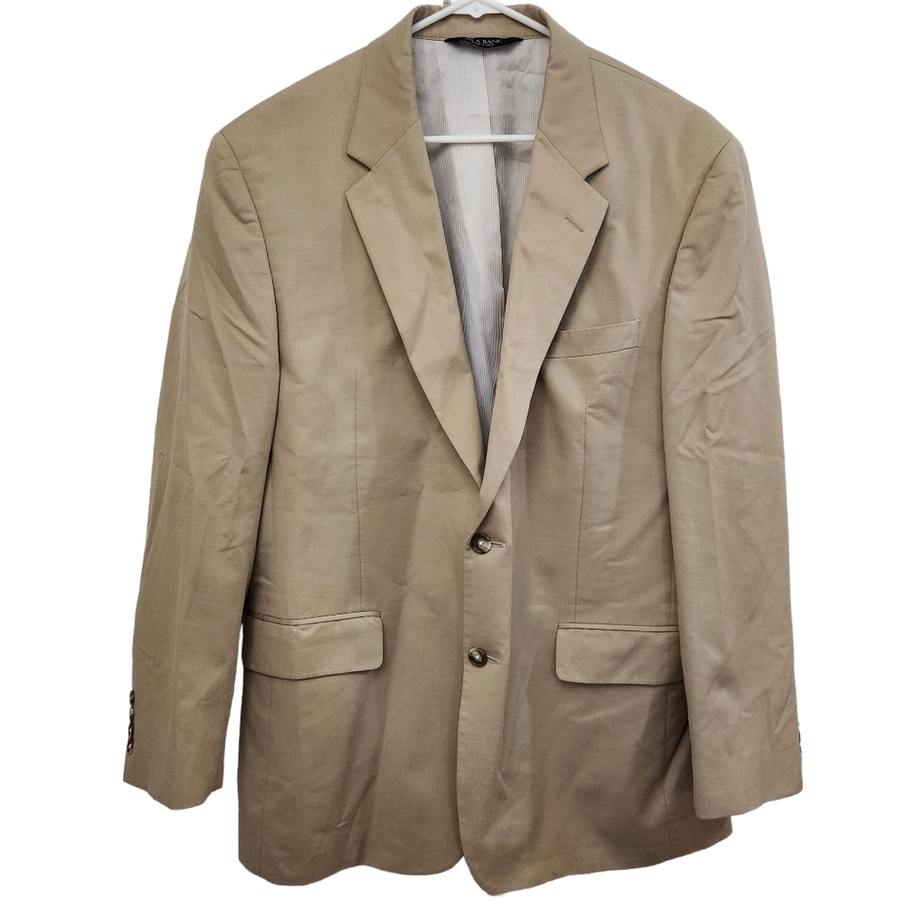 Jos A Bank 2 Button Single Vent Fully Lined Blazer Sport Coat Wool Blend 43R